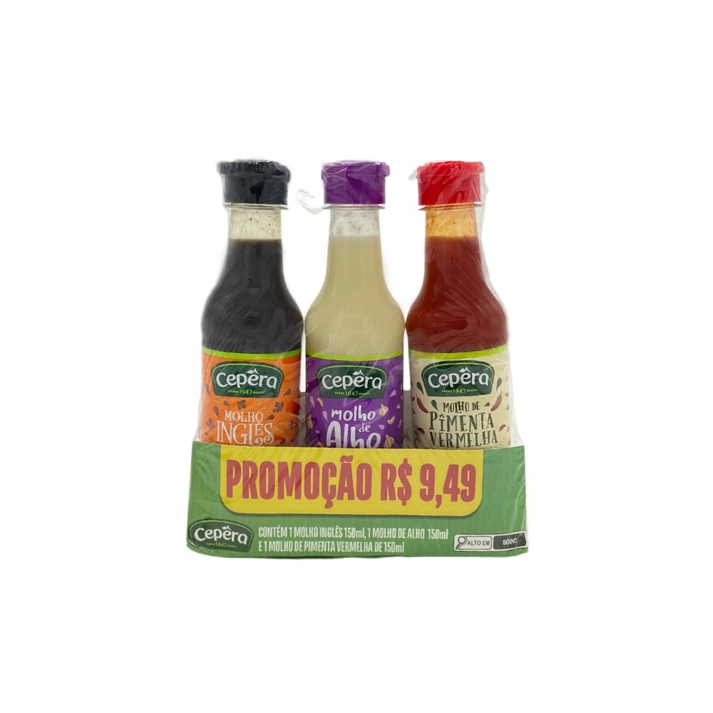 Kit Molho Cepera Pim/alho/ing 1x3x150g