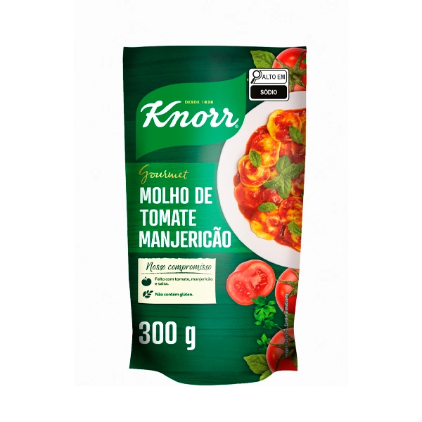 Molho De Tomate Manjericão Knorr Gourmet Sachê 300g