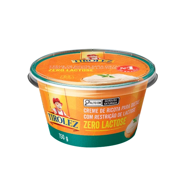 Creme De Queijo Ricota Zero Lactose Tirolez Pote 150g
