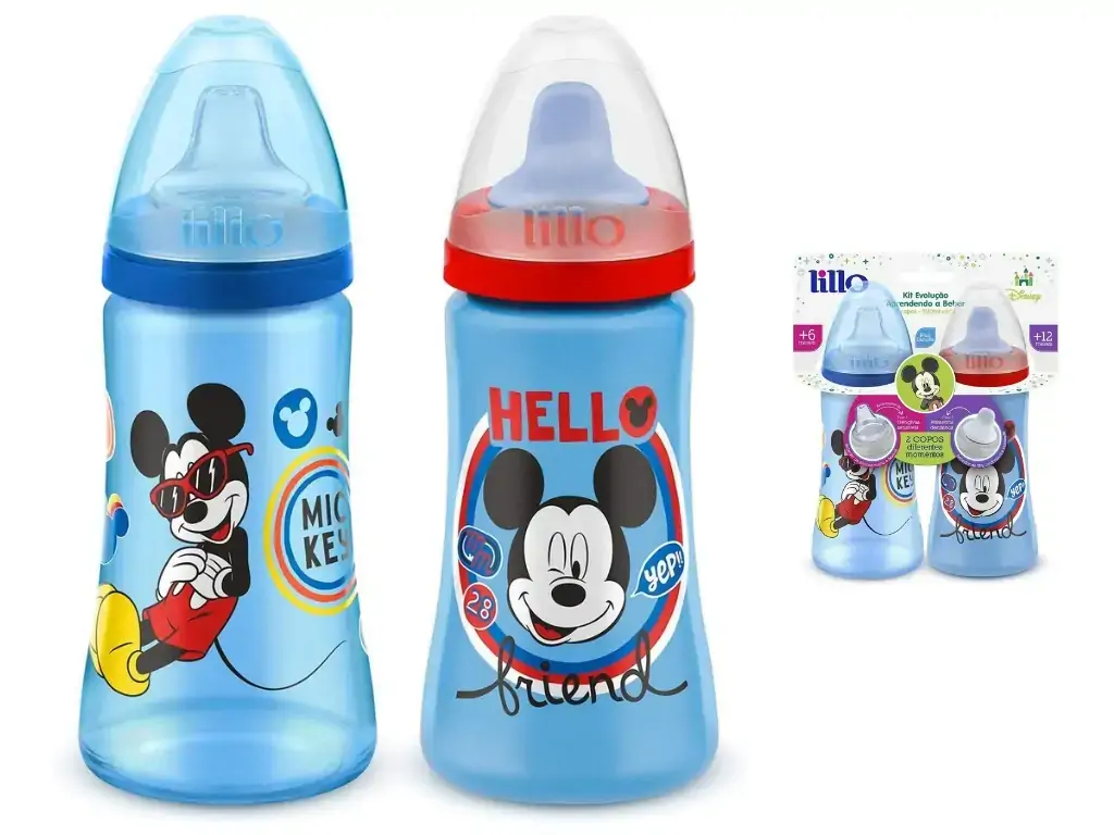 Kit Copos Lillo Colors Mickey 2 Unid.