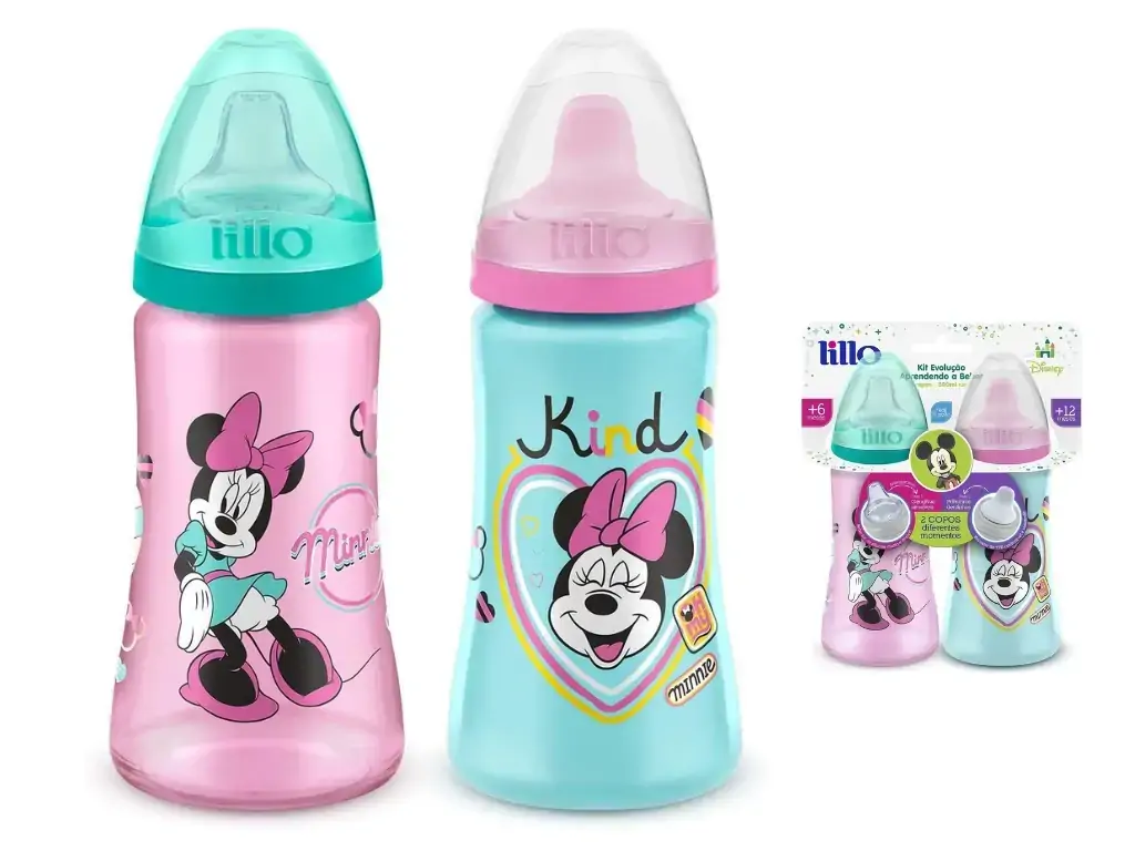 Kit Copos Lillo Colors Minnie 2 Unid.