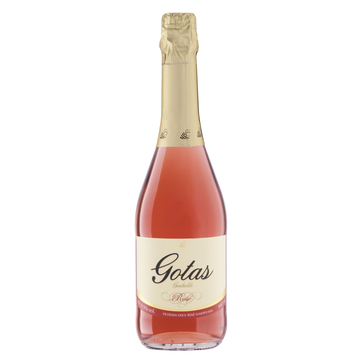 Filtrado Doce Brasileiro Rosé Garibaldi Gotas Garrafa 660ml