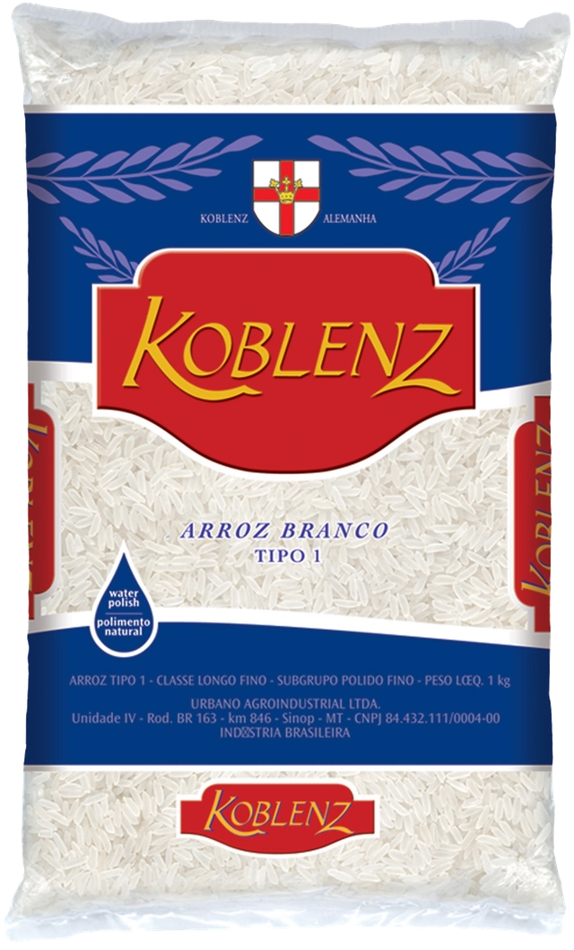 Arroz Koblenz Beneficiado Branco Longo Fino Tipo 1 1kg