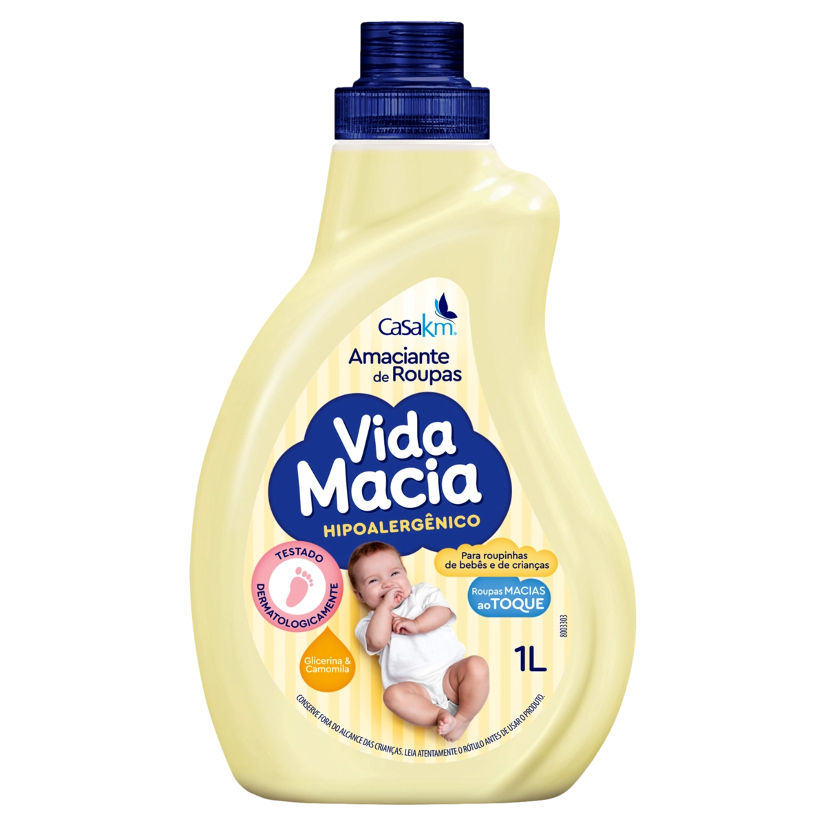 Amaciante De Roupa Glicerina Camomila Vida Macia Frasco 1l