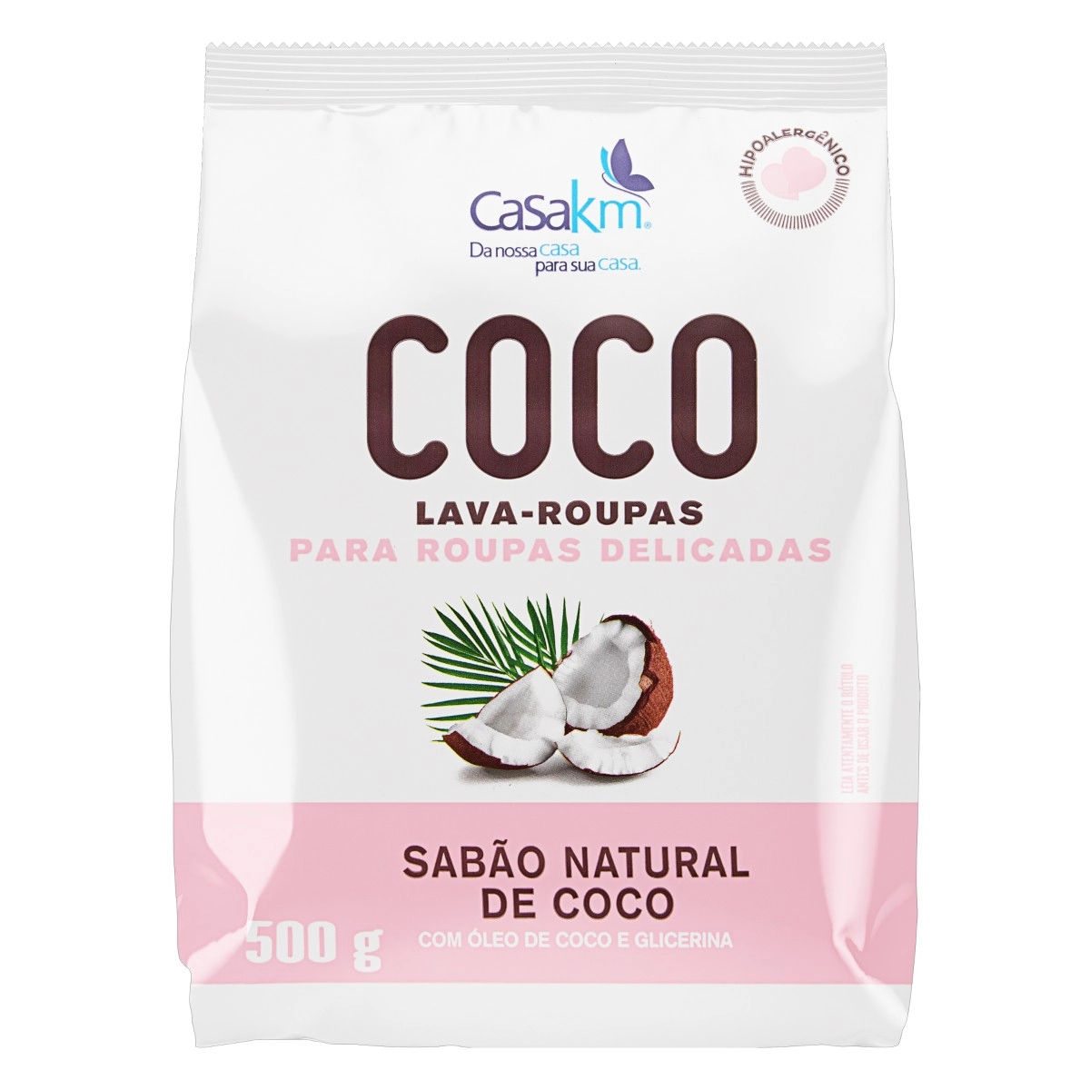 Lava Roupas Pó Coco Pacote 500g