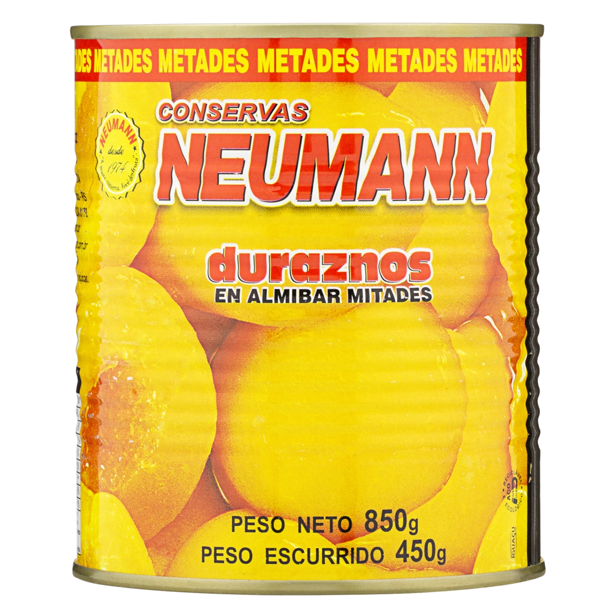 Pêssego Em Calda Metades Neumann Lata 450g