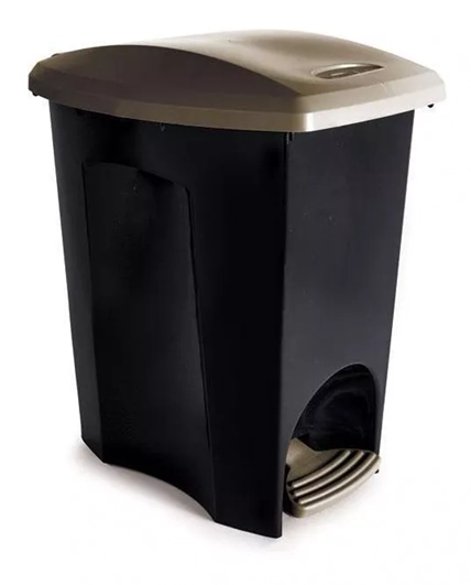 Lixeira Com Pedal Ouro Velho 7l Plasútil Ecoblack