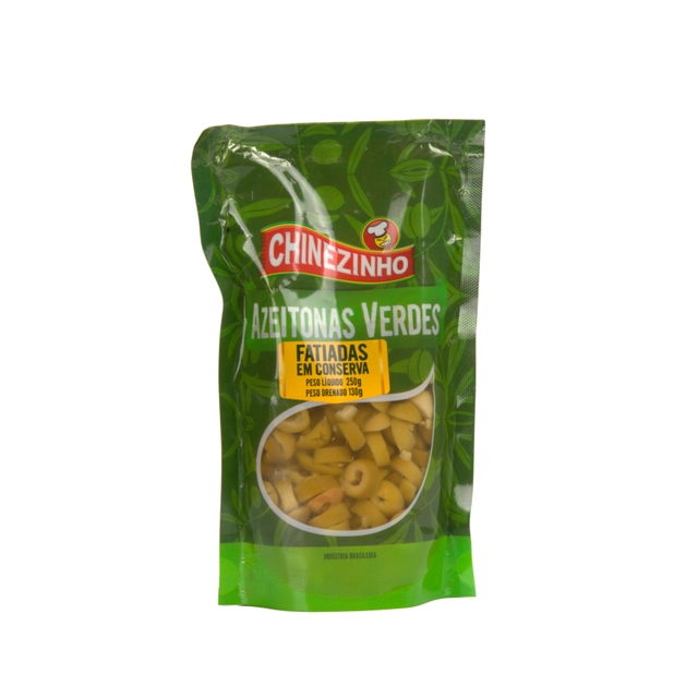 Azeitona Verde Fatiada Doy Pack Chinezinho 250g/ 130g Drenado