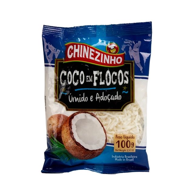 Coco Flocos úmido E Adoçado Chinezinho 100g