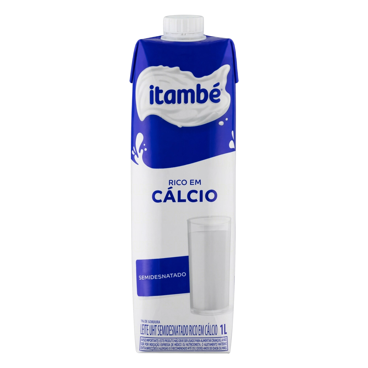 Leite Uht Semidesnatado Itambé Vita Cálcio Caixa Com Tampa 1l