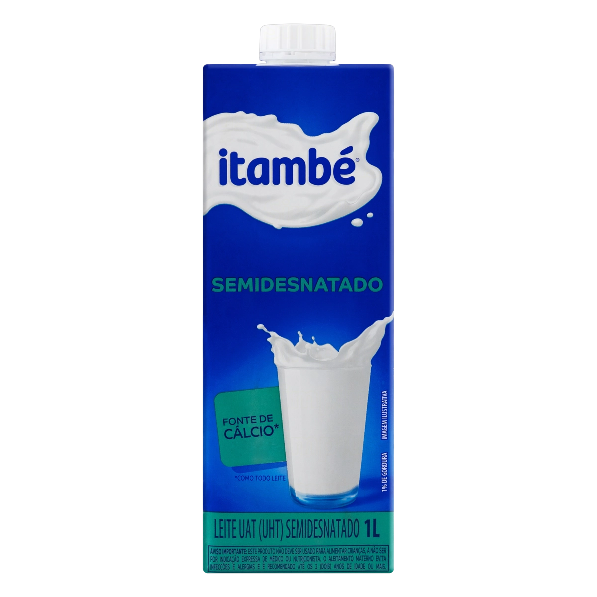 Leite Uht Semidesnatado Itambé Caixa Com Tampa 1l