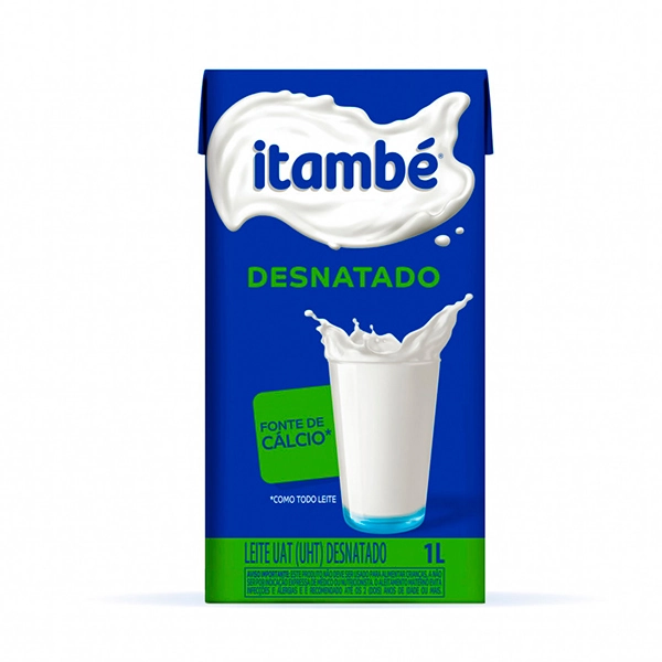 Leite Uht Desnatado Itambé Caixa Com Tampa 1l