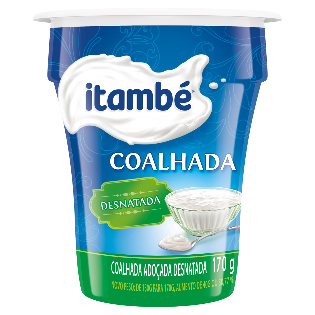 Coalhada Desnatada Adoçada Itambé Copo 170g