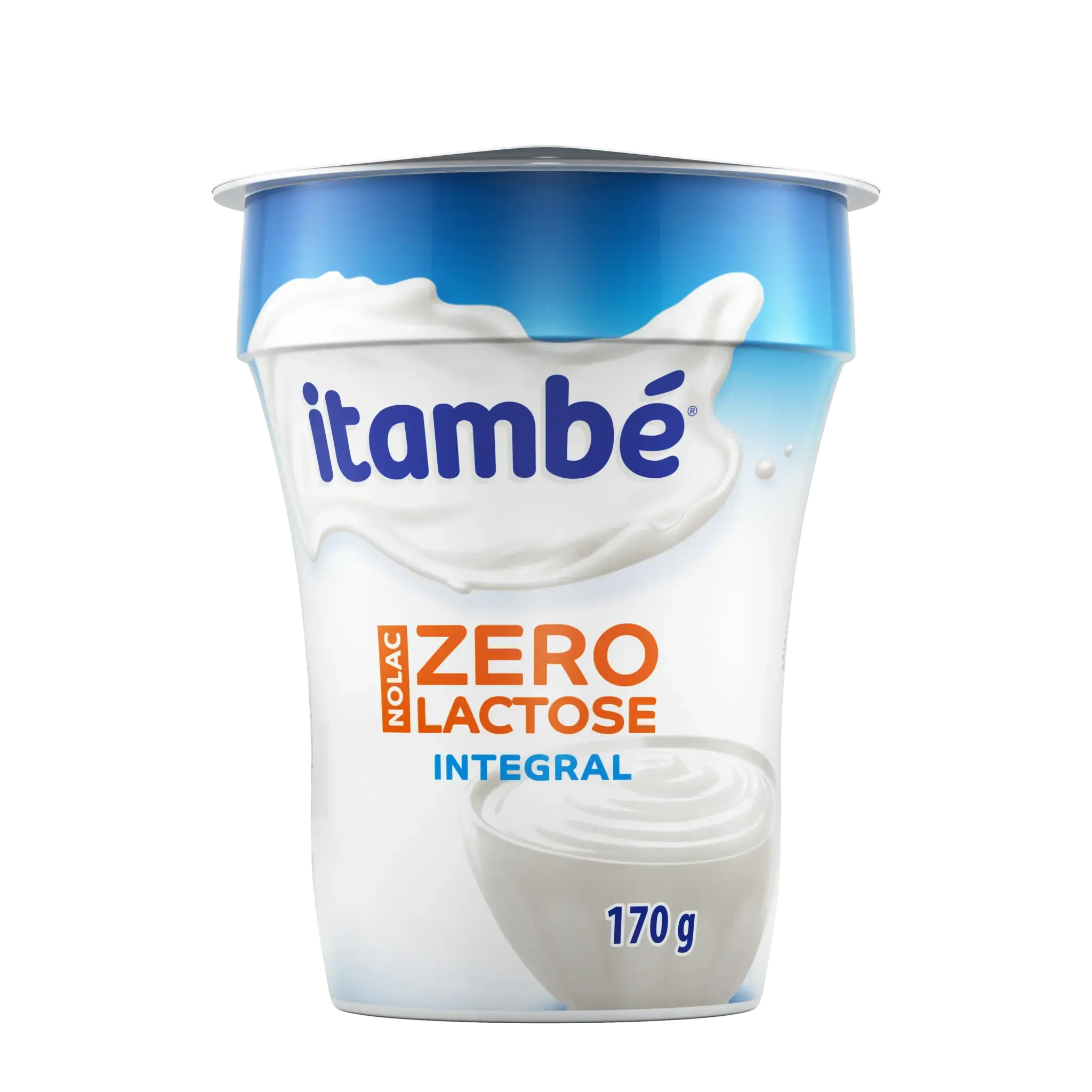 Iogurte Integral Natural Zero Lactose Itambé Nolac Copo 170g