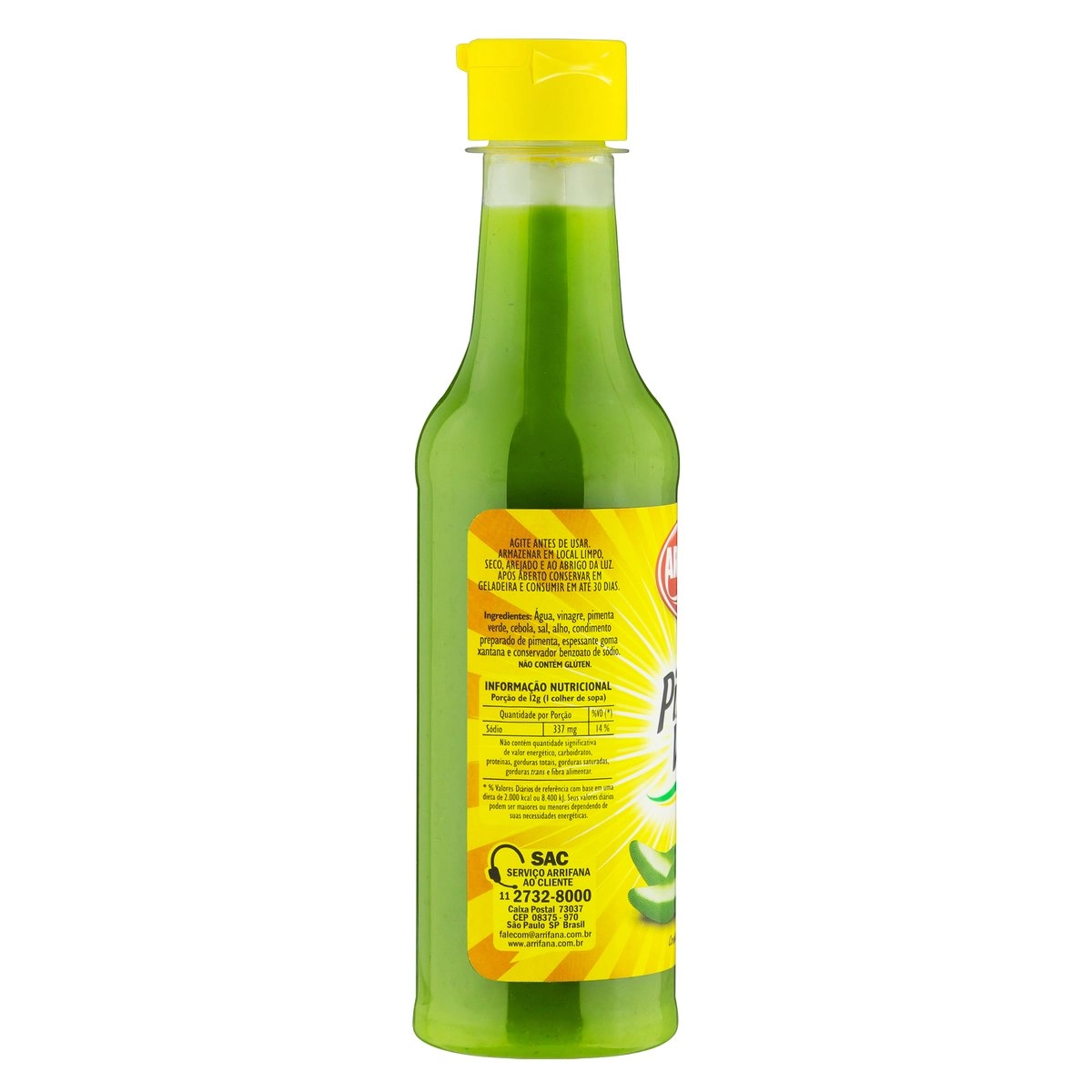 Molho De Pimenta Verde Arrifana Frasco 150ml