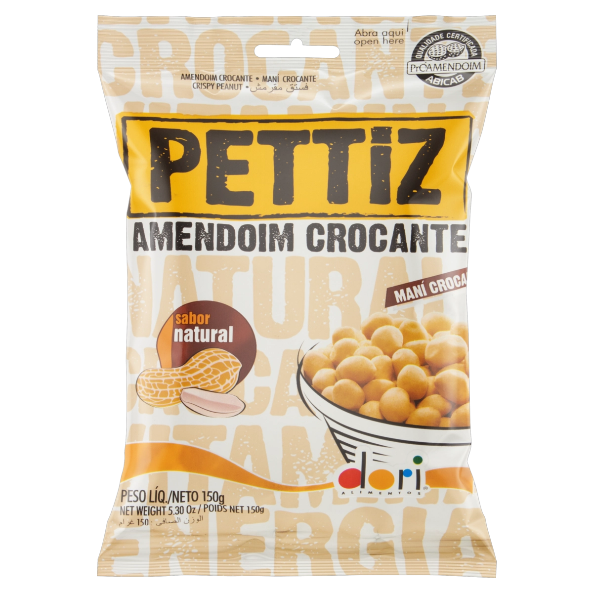 Amendoim Crocante Natural Dori Pettiz Pacote 150g