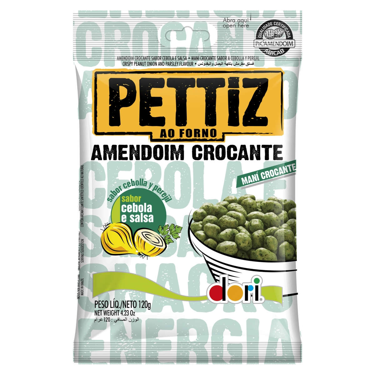 Amendoim Crocante Cebola E Salsa Dori Pettiz Pacote 120g
