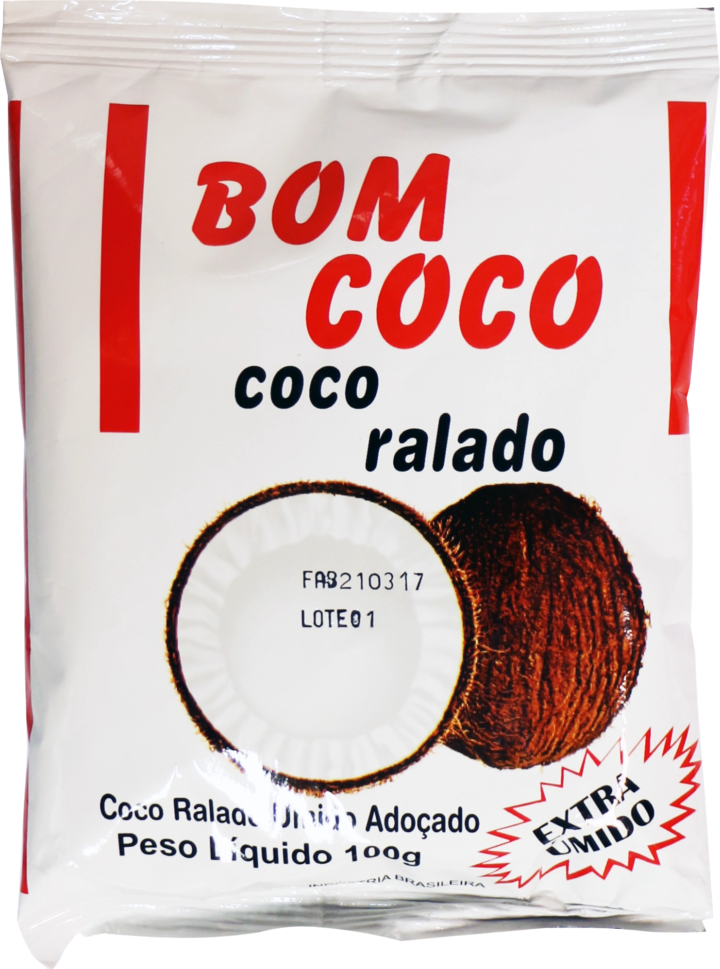 Coco Ralado Extra úmido Adoçado Serigy Pacote 100g