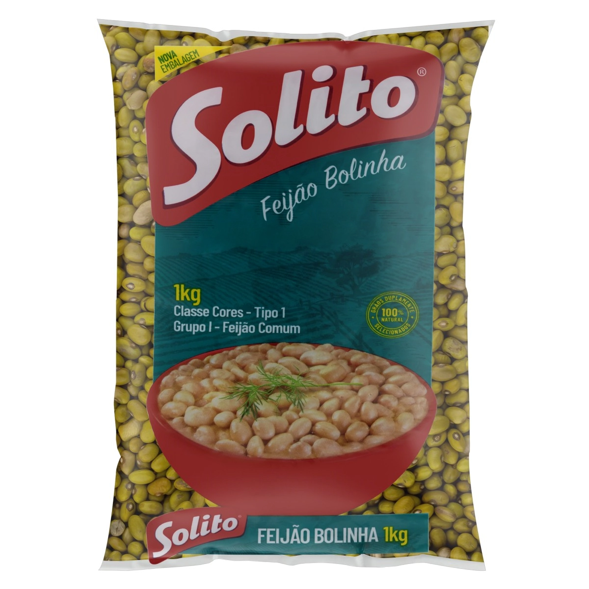 Feijão Bolinha Tipo 1 Solito Pacote 1kg