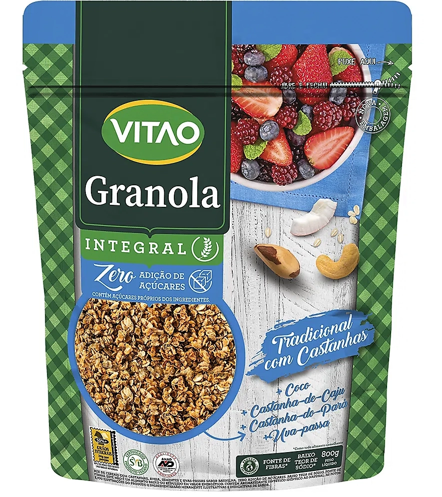 Granola Tradicional Sem Adição De Açúcar Vitao Pacote 800g
