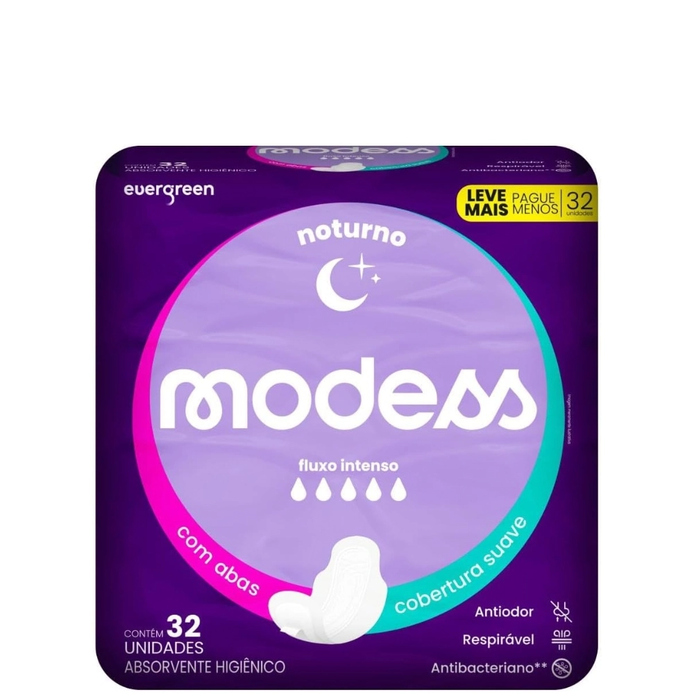 Absorvente Suave Com Abas Intenso Modess 32un