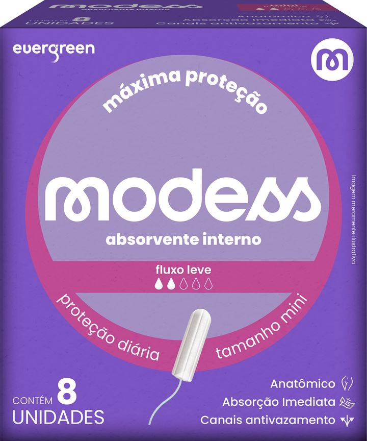 Absorvente Modess Interno 8 Und Mini