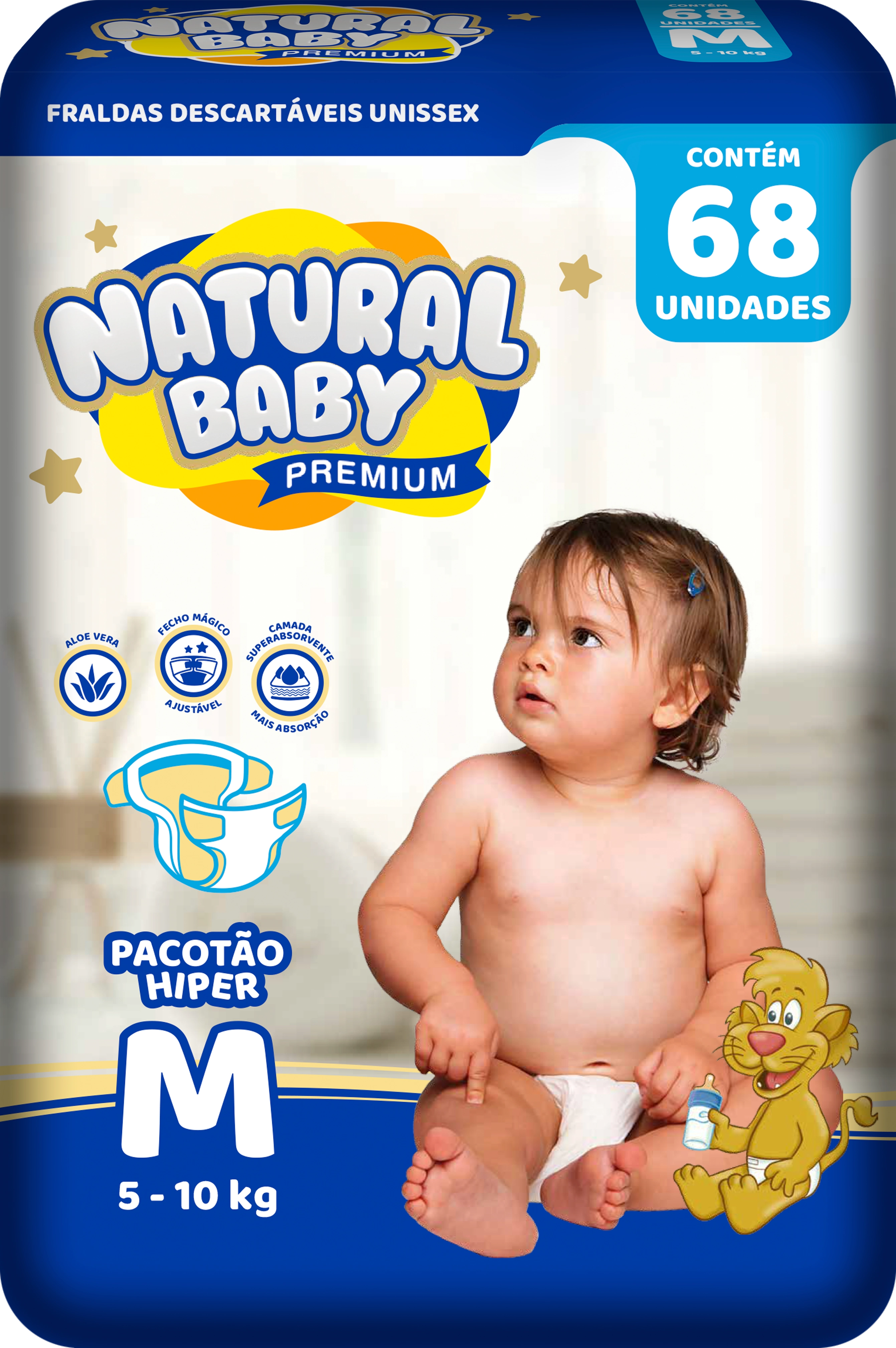 Fralda Desc Natural Baby Hiper M C/58