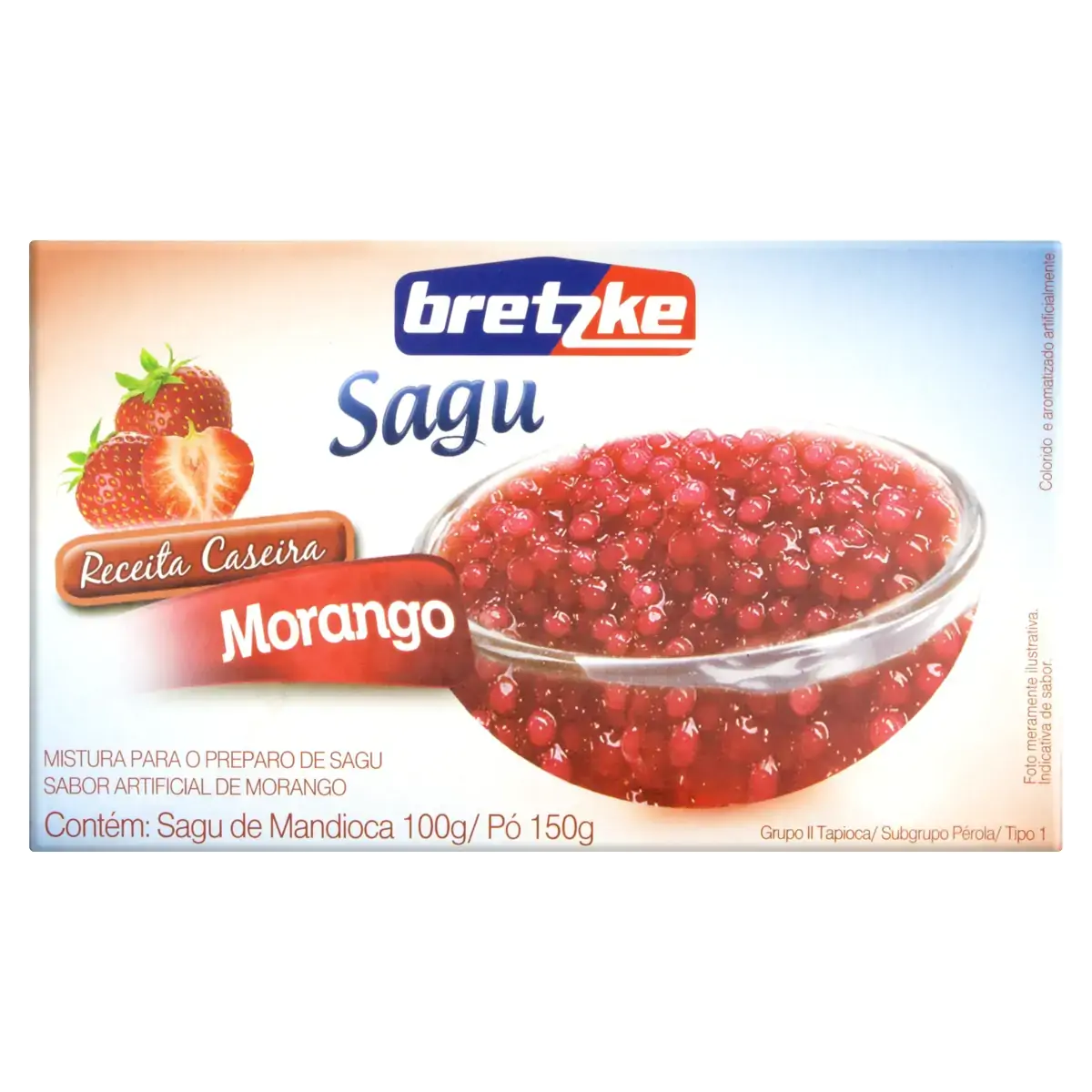 Mistura Para Sagu Tipo 1 Morango Bretzke Caixa 250g