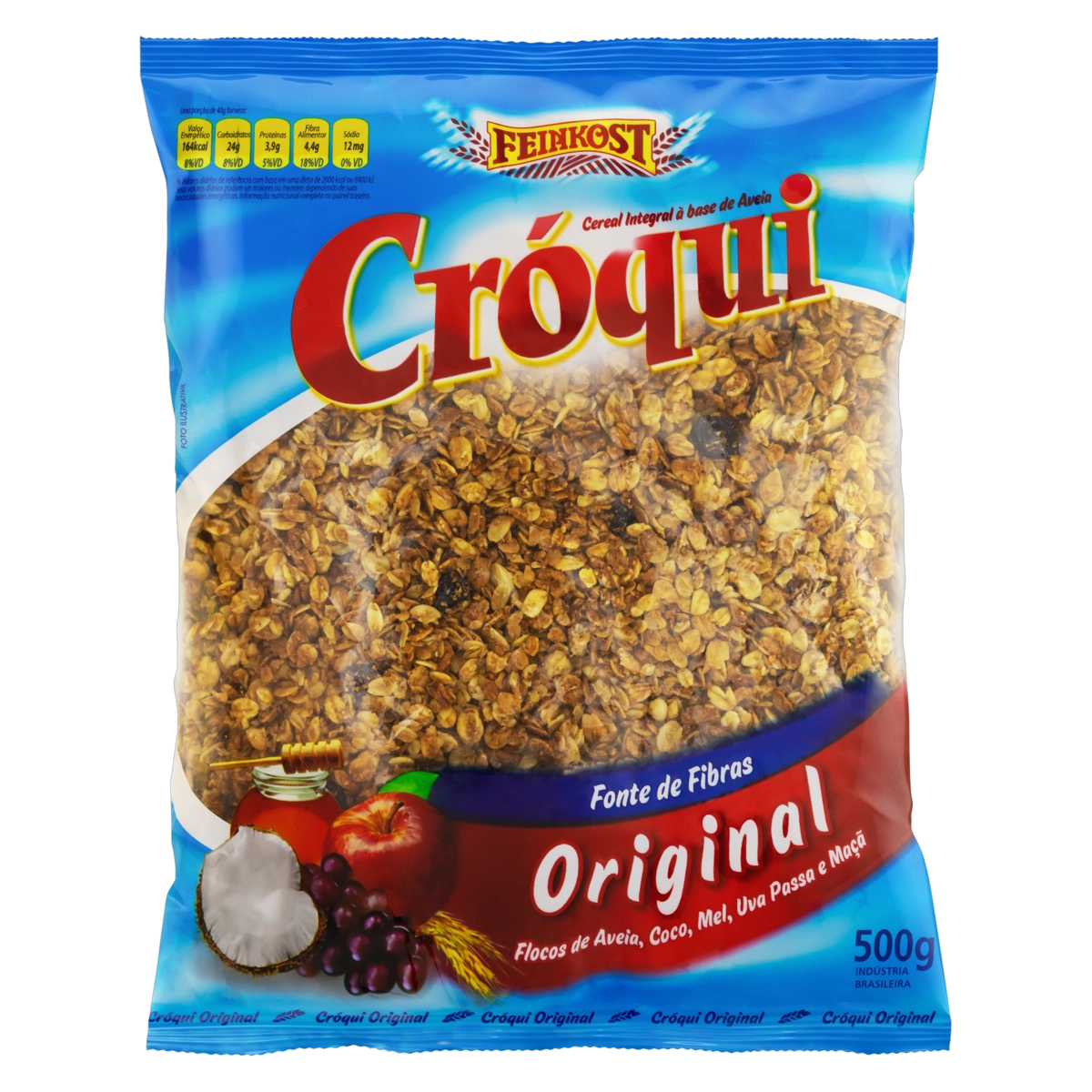 Cereal à Base De Aveia Integral Original Feinkost Cróqui Pacote 500g