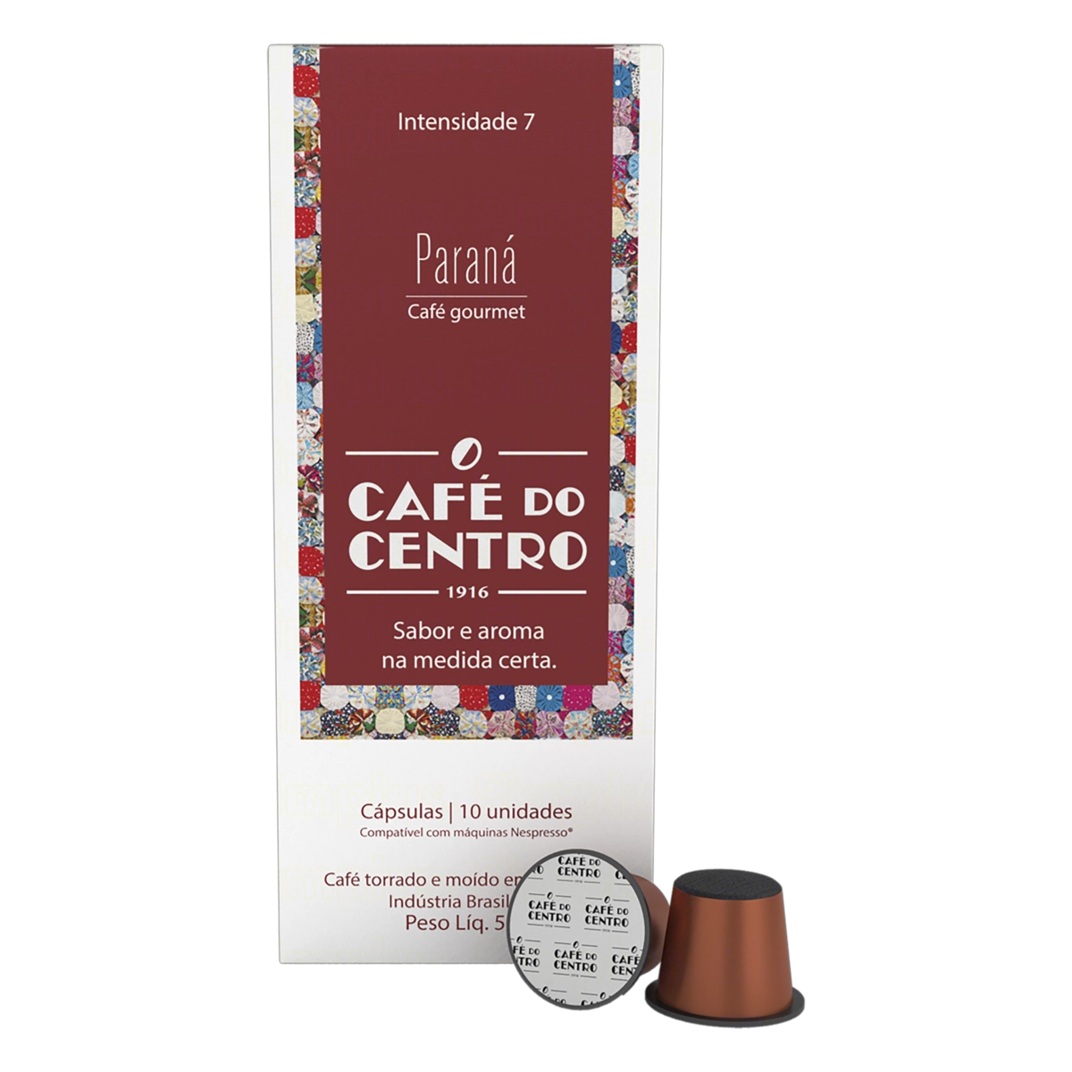Café Em Cápsula Torrado E Moído Paraná Café Do Centro Gourmet Caixa 50g 10 Unidades