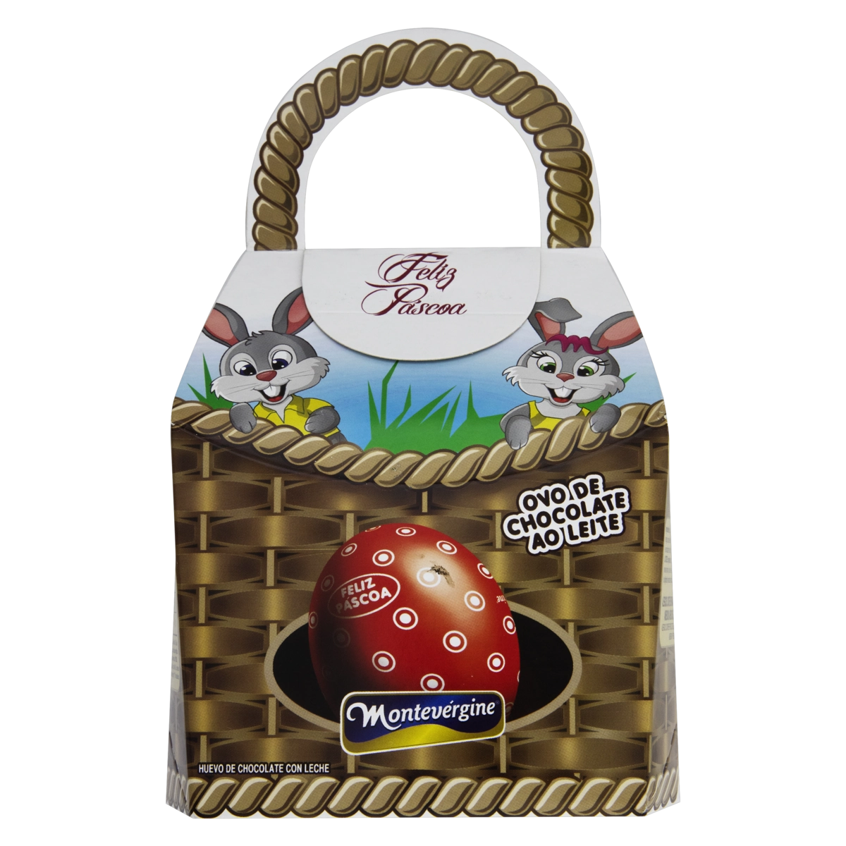 Ovo De Páscoa Chocolate Ao Leite Coelhinho E Coelhinha Montevérgine Caixa 40g