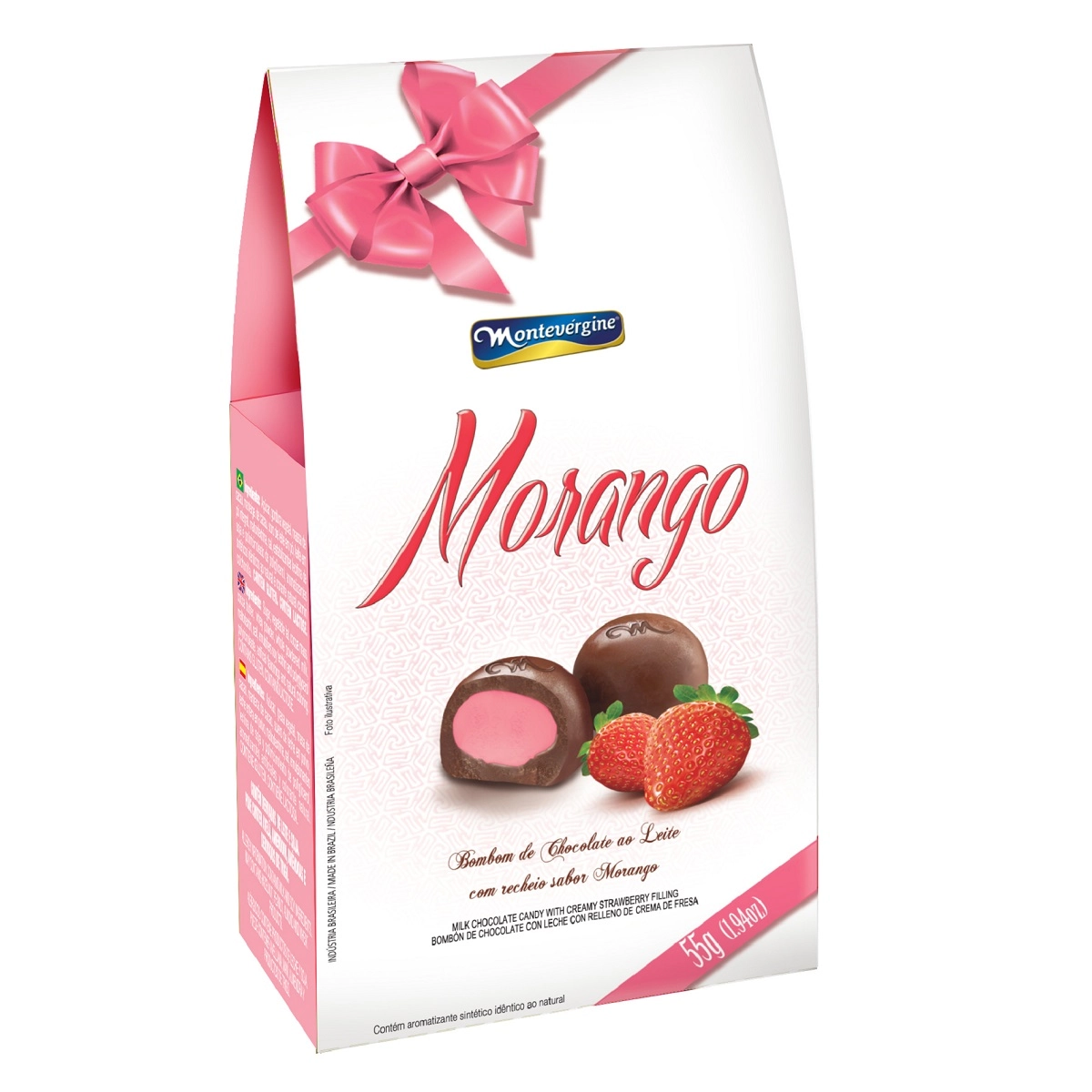Bombom Recheio De Morango 55g