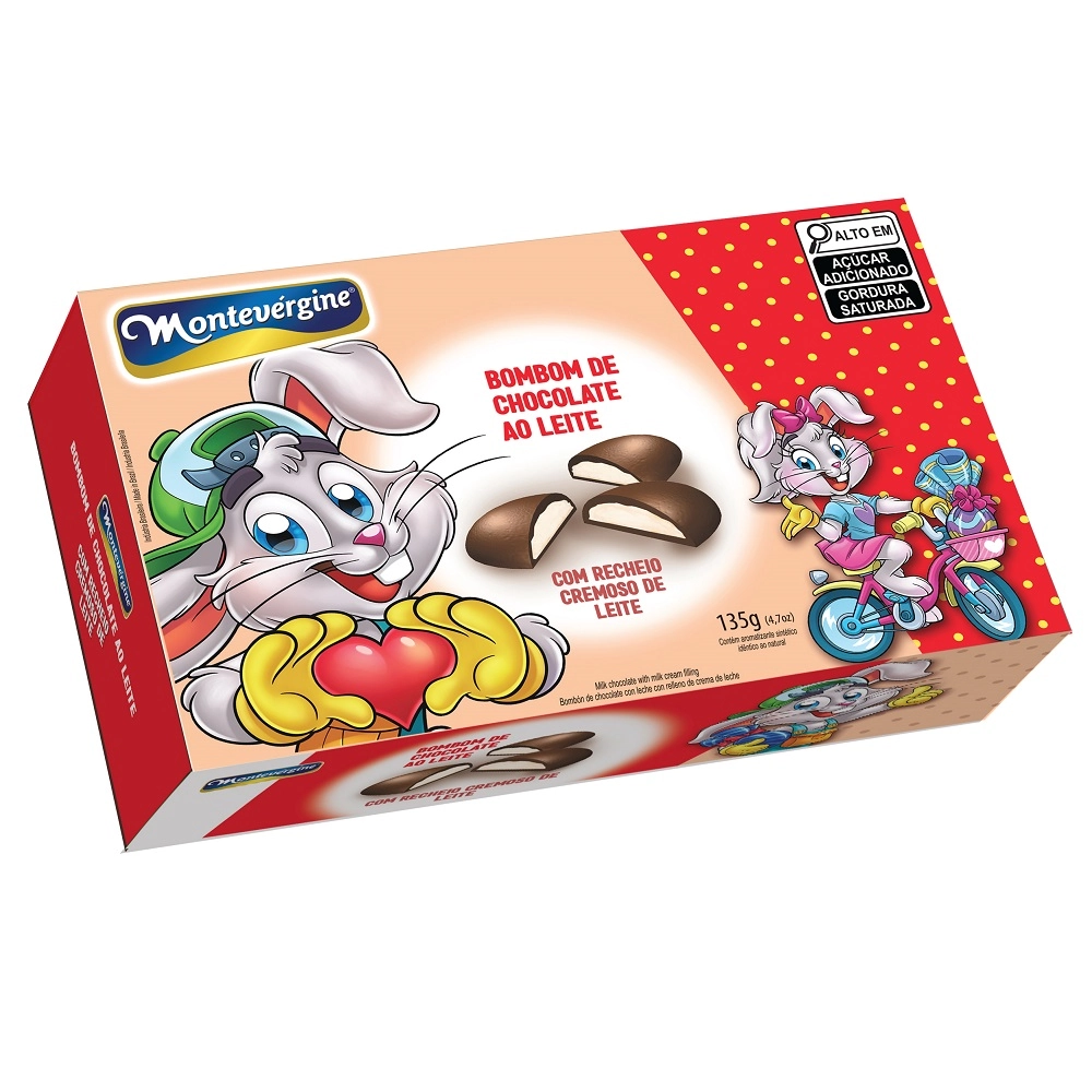 Bombom Montevergine 135g Ao Leite C/recheio