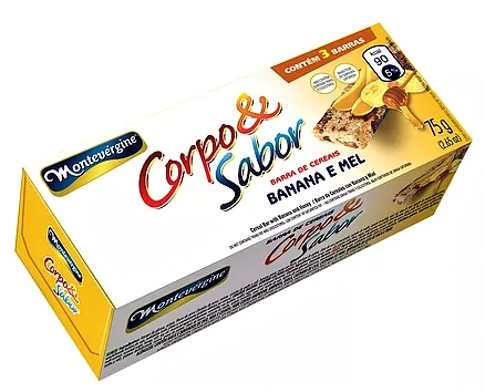 Barra De Cereal Corpo Sabor Banana E Mel 3unidade X