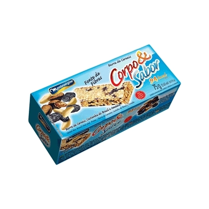 Barra De Cereal Corpo Sabor Castanha Do Pará E Ameixa 3unidade X