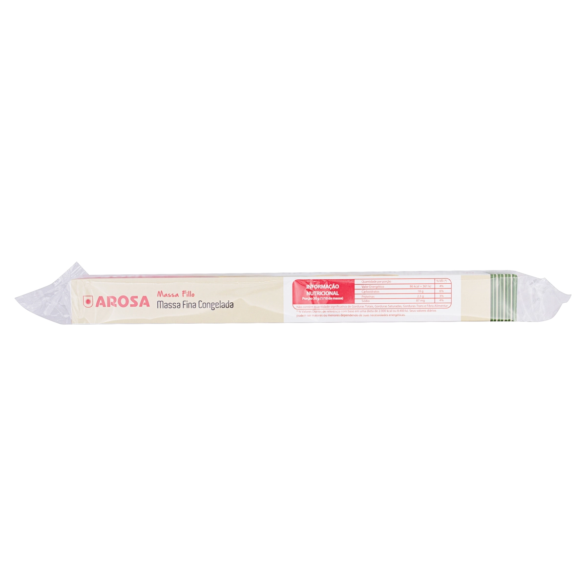 Massa Fillo Fina Congelada Arosa Pacote 300g