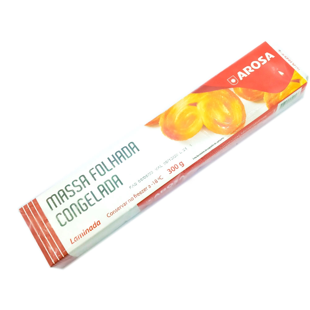 Massa Folhada Laminada Congelada Arosa Caixa 300g