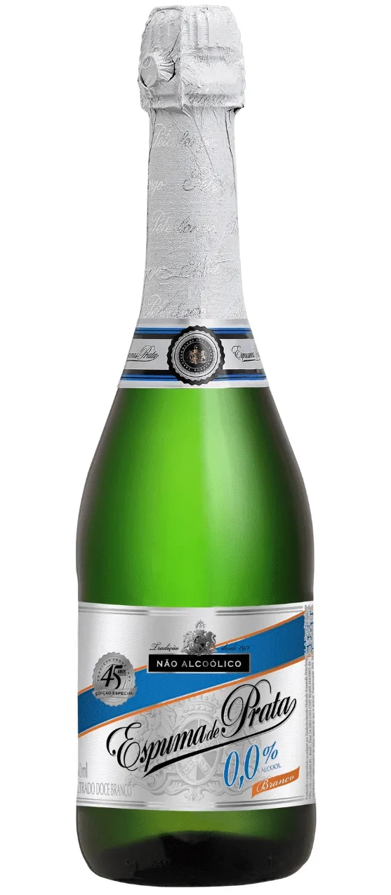 Filtrado Doce Brasileiro Branco Zero álcool Espuma De Prata Garrafa 660ml