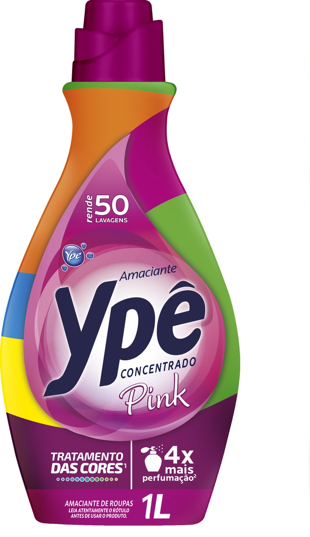 Amaciante De Roupa Concentrado Pink Garden Ypê Frasco 1l