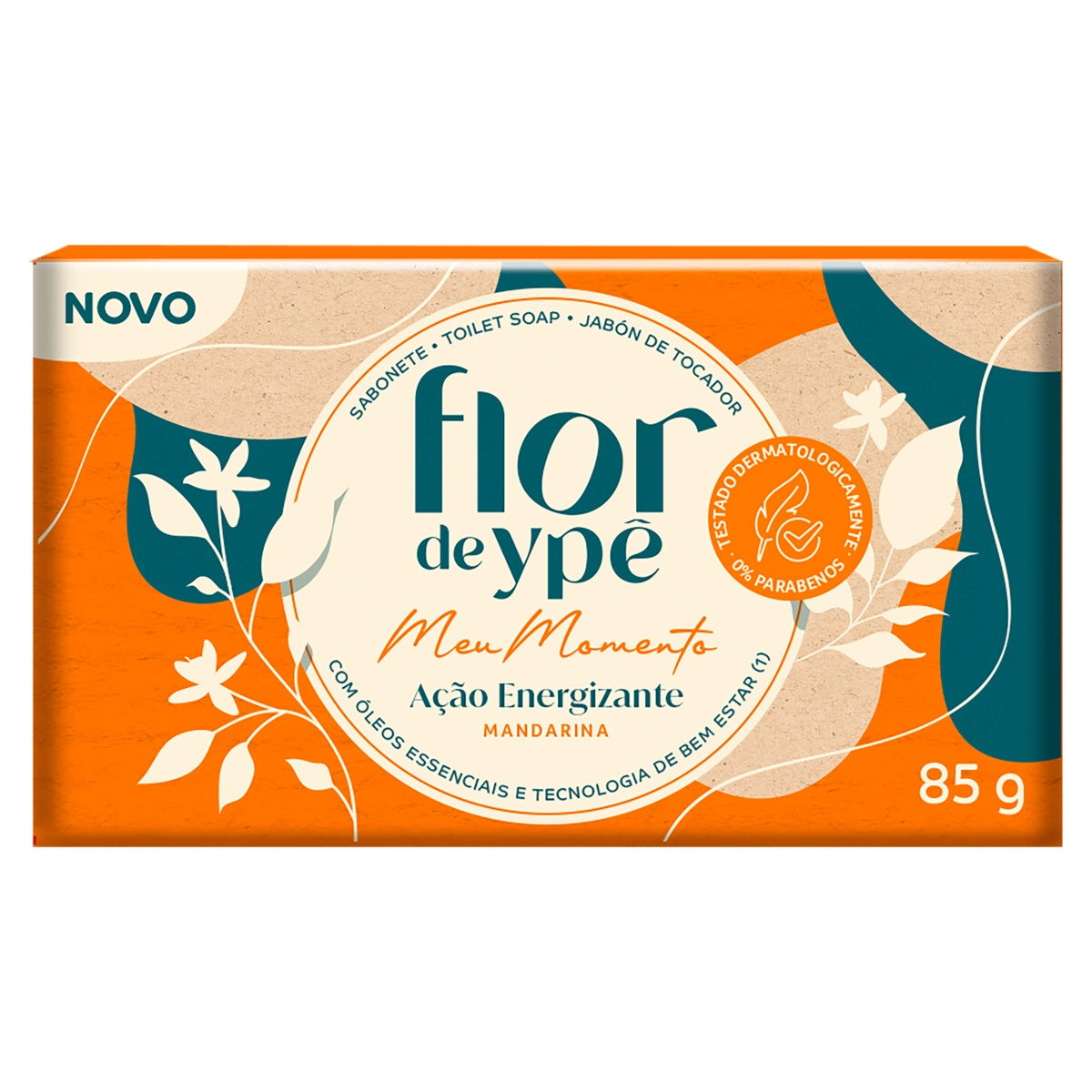 Sabonete Barra Mandarina Flor De Ypê Meu Momento Envoltório 85g
