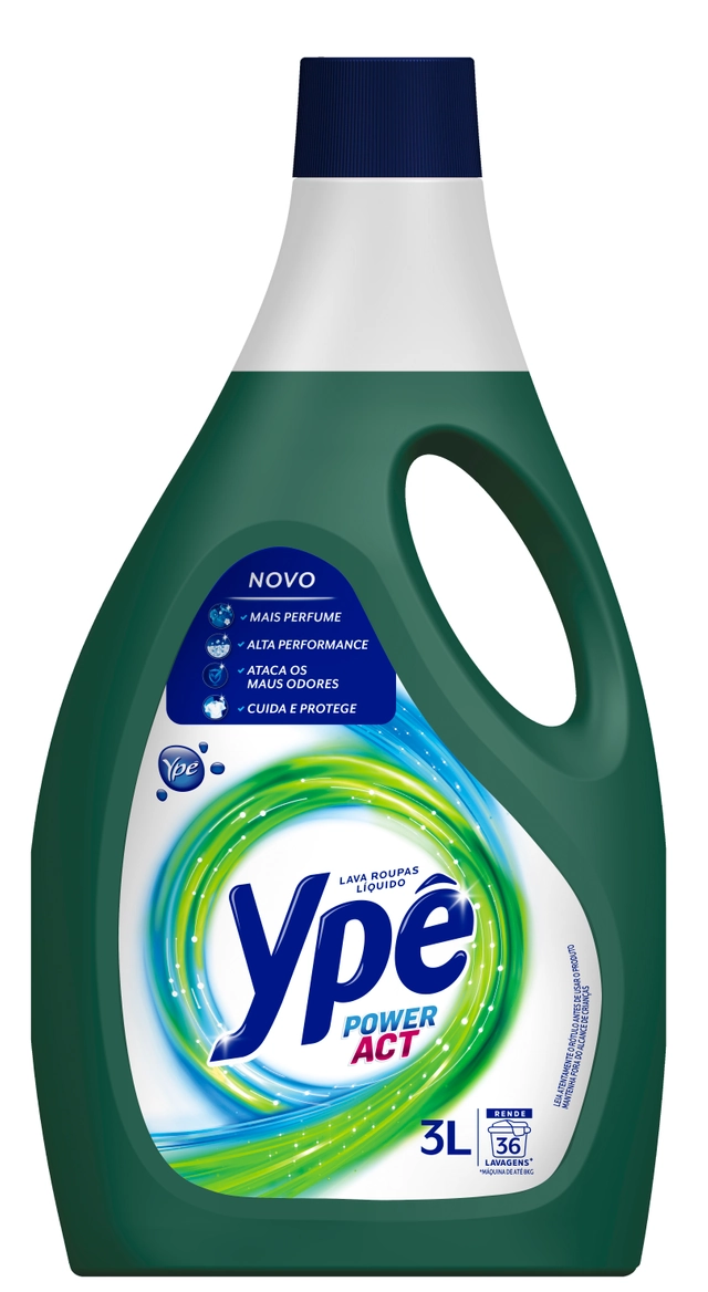 Lava Roupas Líquido Ypê Power Act Galão 3l