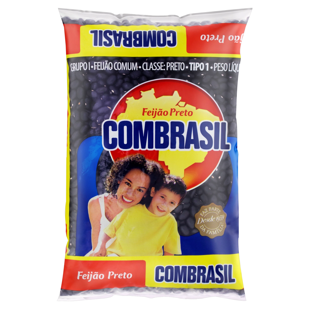 Feijao Combrasil Tipo 1 Pct 1kg Preto