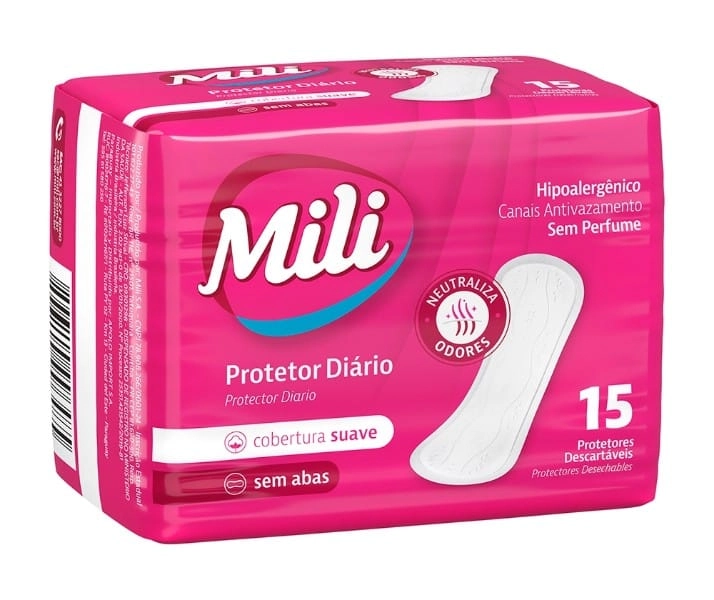 Protetor Diario Mili 15 Unidade