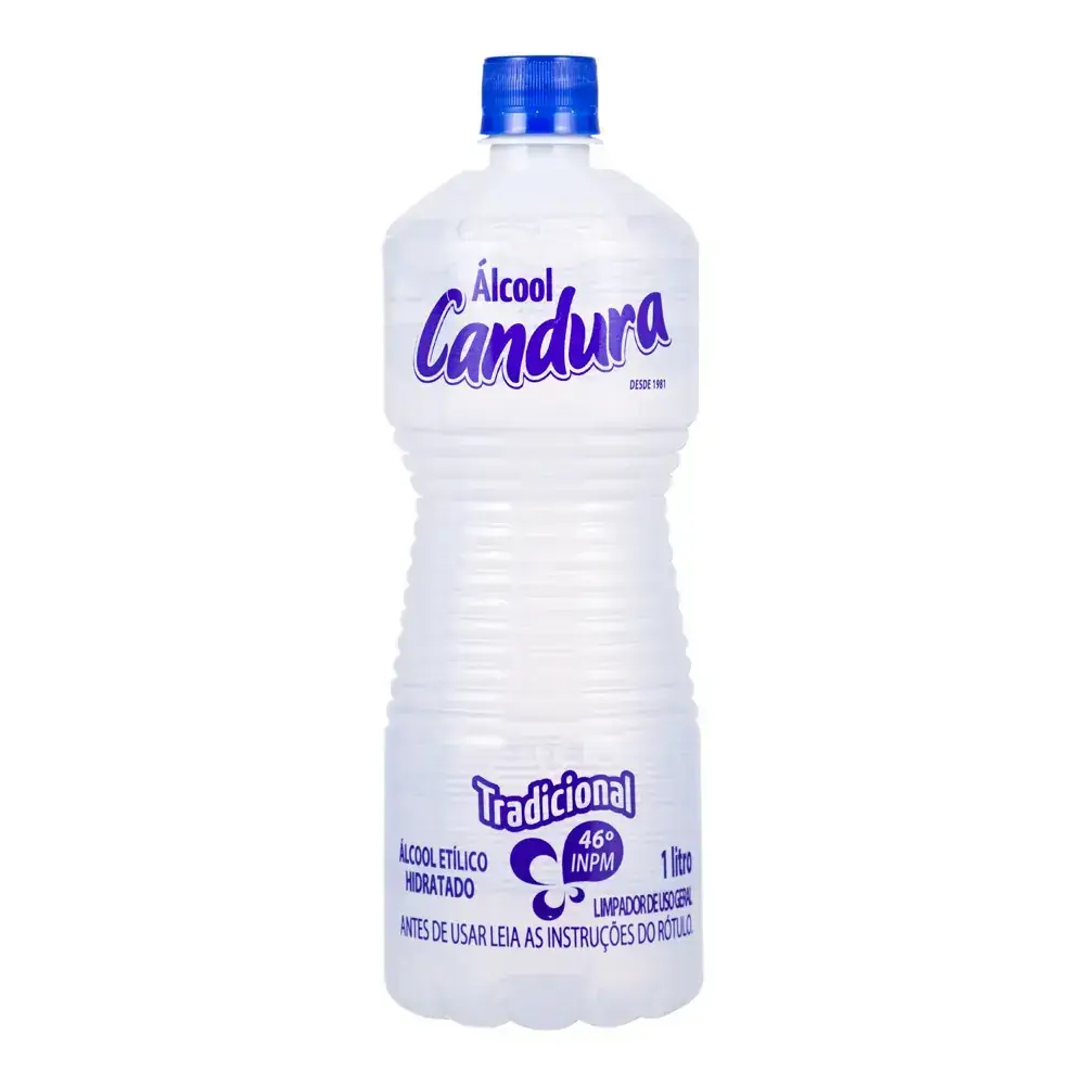 álcool Líquido 46 Inpm Tradicional Candura Frasco 1l