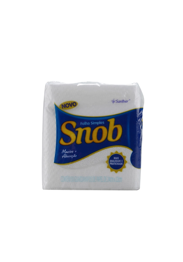 Guardanapo De Papel Folha Simples Snob 24cm X 22cm Pacote 50 Unidades