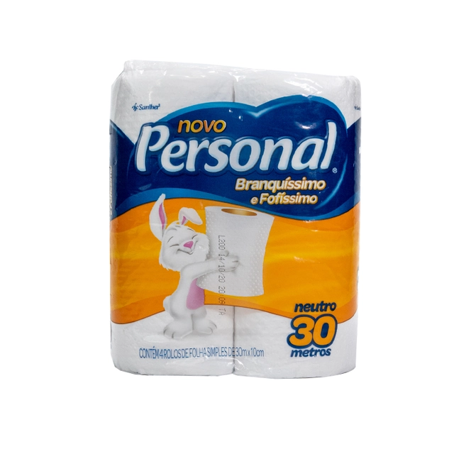 Papel Higiênico Personal Branquíssimo E Fofíssimo Folha Simples 30m 4r