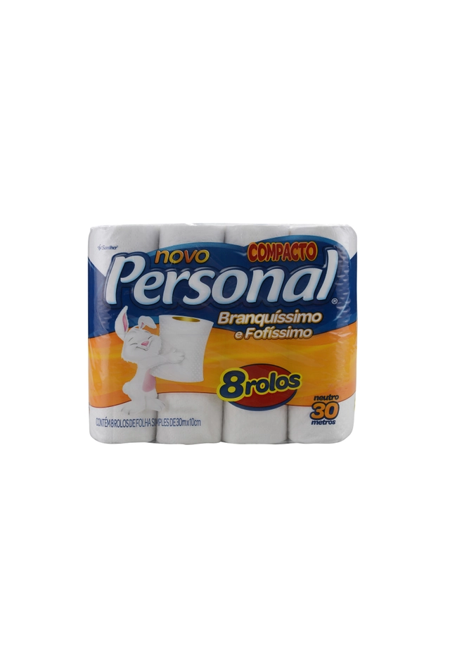 Papel Higiênico Personal Branquíssimo E Fofíssimo Folha Simples Neutro 30m 8r