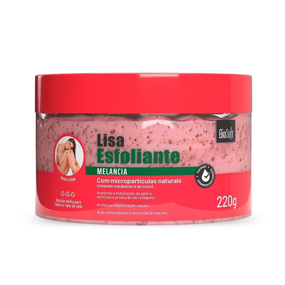 Esfoliante Corporal Soft Hair Biosoft Lisa 220g Melancia