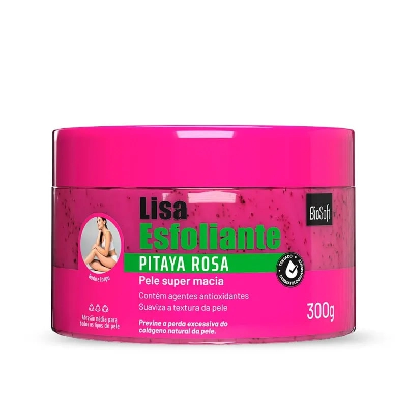 Esfoliante Corporal Soft Hair Biosoft Lisa 300g Pitaya Rosa