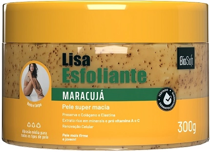 Esfoliante Corporal Soft Hair Biosoft Lisa 300g Maracuja